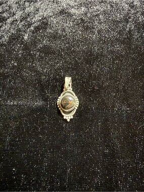 .925 Black Jack Sterling Silver Pendant / Charm